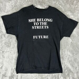 Freebandz Future She Belong To The Streets Graphic T-Shirt Medium Black USA